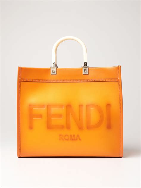 fendi leather orange jacket runway|Fendi logo.